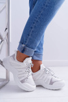 Sporty Women's Thick Sole Shoes White Fina