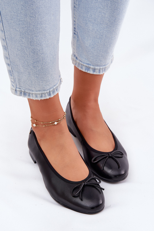 Leather Ballet Flats Women Maciejka P6800-01 Black
