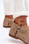 Low Suede Boots Sandals Nicole 2799/023 Beige