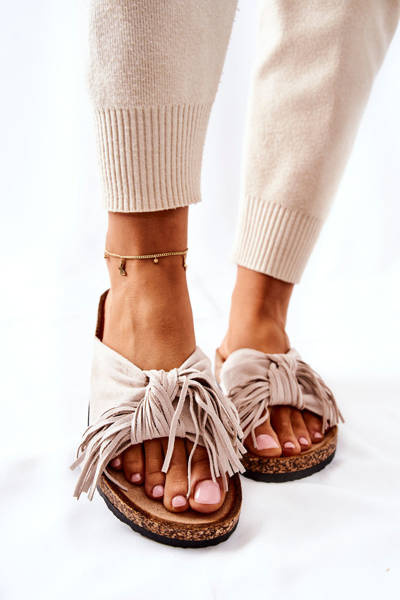 Slippers On The Cork Sole Beige Taryne