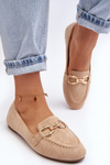 Women's Loafers With Beige Decoration Ghana