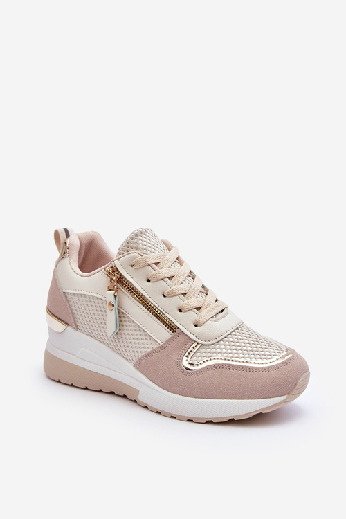 Women's Platform Sneakers Beige-White Sivan