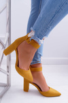 Women's Stiletto pumps Yellow Domine