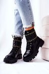 Worker boots with chain Black Caleanor