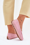 Mokasyny Damskie Zamsz Jasnoróżowe Lenvie FT245