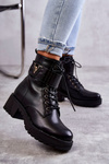 Leather Boots With Warming With Zipper Black Ramsey
