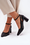 Leather Heels On A Heel Maciejka K6816-01 Black