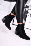 Women’s Boots On High Heel Sergio Leone Suede Black BT613