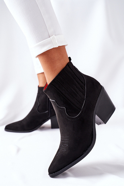 Women's Boots Flat Heel Suede Black Beamhurst