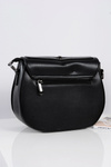 Women's Black Shoulder Letterman Handbag