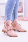 Lu Boo Pink Suede Boots With Cutouts Rock Girl