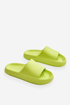 Fashionable Light Flip Flops On A Massive Sole Lime Rebel