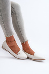 White Women's Flat Moccasins Enzla