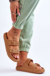 Women's Light Foam Slides Brown Cleve
