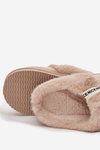 Women's slippers with fur light beige Parisse