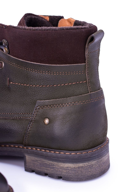 Neex Olive Leather Warmed Men's Kobe Boots