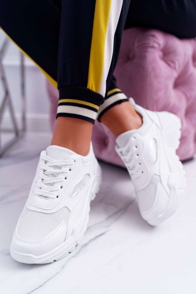 Sporty Women's Thick Sole Shoes White HighStep