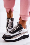 Sportowe Buty Sneakersy Big Star Biało-Czarne JJ274998