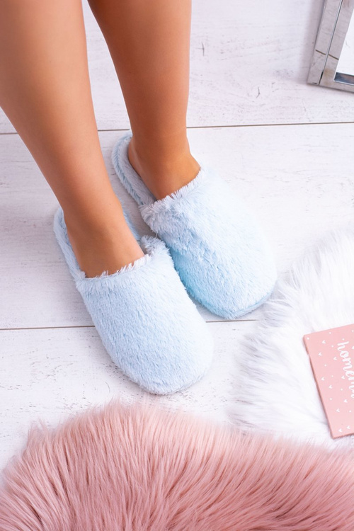 Women's Furry Slippers Light Blue Mimia