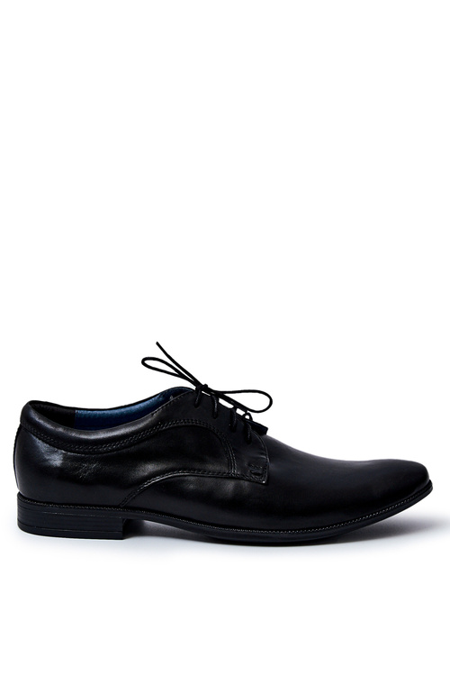Men's Elegant Bednarek Shoes Leather Black Gaspare
