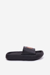 Women's Foam Slippers With Bear Black Lalon