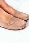 Women's Suede Loafers Light Brown Madelyn