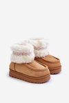 Snow Boots Kids With Fur And Pattern Camel Melefia