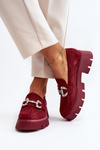 Women's Loafers With Decoration Burgundy Ellise