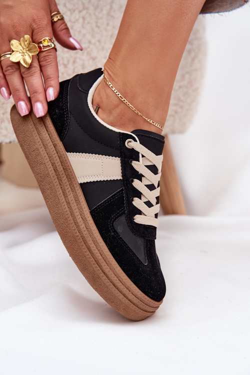 Women's Platform Sneakers Black Dovina