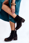 Botki Damskie Zamsz Czarne Maciejka 05720-01