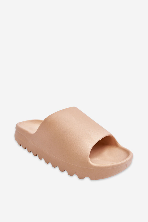 Fashionable Platform Slippers Beige Estella