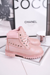 Children's Insulated Boots With Studs Pink Gonzo