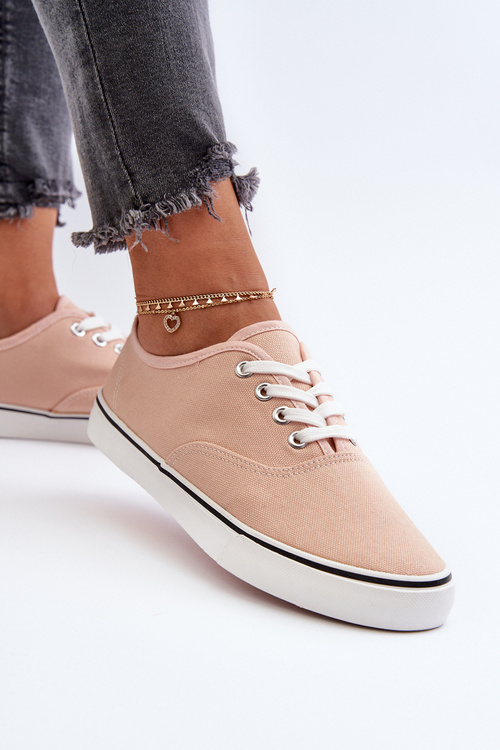 Women's Classic Pink Canvas Sneakers Olvali