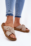 Women's Sandals With Buckle Inblu Beige ED000025