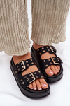 Women's Sandals With Buckles On Platform Black Nilatha