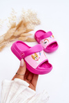 Light Children's Slides Sandals With Animal Motif Fuchsia Rico 