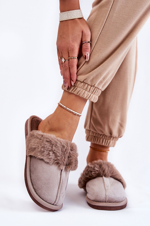 Women's Classic Slippers With Fur Bright brown Lorines