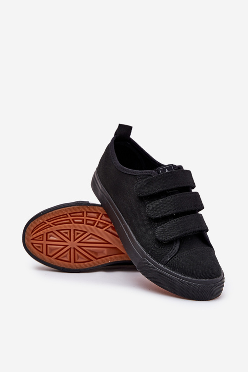 Youth Low Velcro Sneakers Black Dilan
