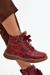 Women's Boots Lined with Faux Fur from Eco Leather Bordeaux Ulverina
