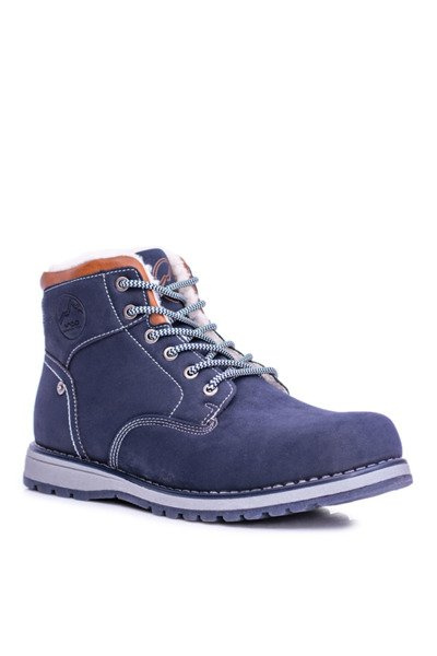 Warmed Men's Navy Blue Fleece Gladio Trekking Boots