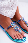 Women's Lu Boo Flip Flops Crystal Blue Conathe