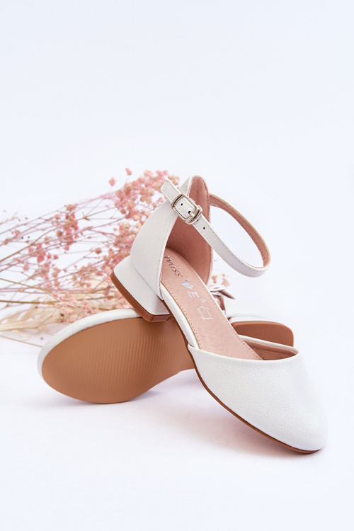 Children's Low Heel Sandals Light Silver Nelly