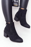 Women's Insulated Chelsea Boots On A Block Heel Black Trinity