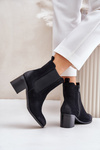 Warm Women's Ankle Boots on Heels Black Radeya