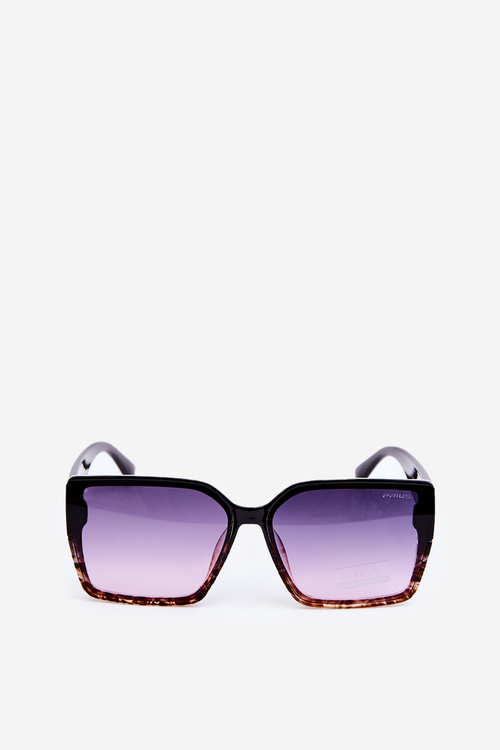 Damskie Okulary Przeciwsłoneczne UV400 Czarno-Brązowe