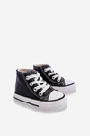 Children's Leather High Sneakers Black and white Marney