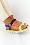 Women's Sandals On A Rubber Sole Multicolored Stranger