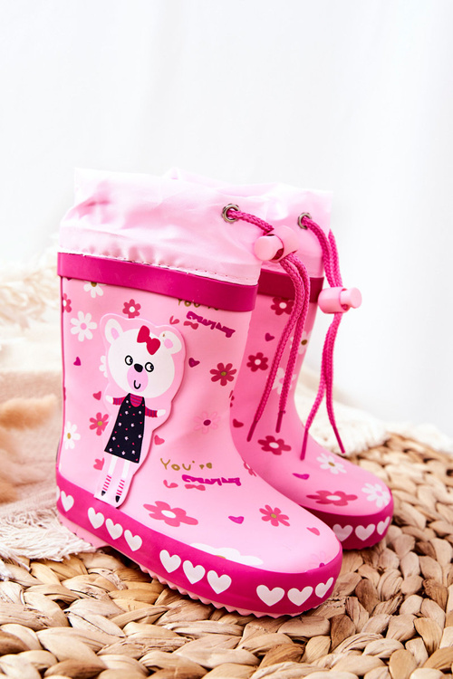 Children's Rubber Galoshes boots Pink Zinstina