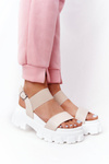 Sandals On The Platform Beige Vagabond