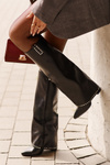 Ladies Boots With Turned Shaft On Heel Black Kaielia